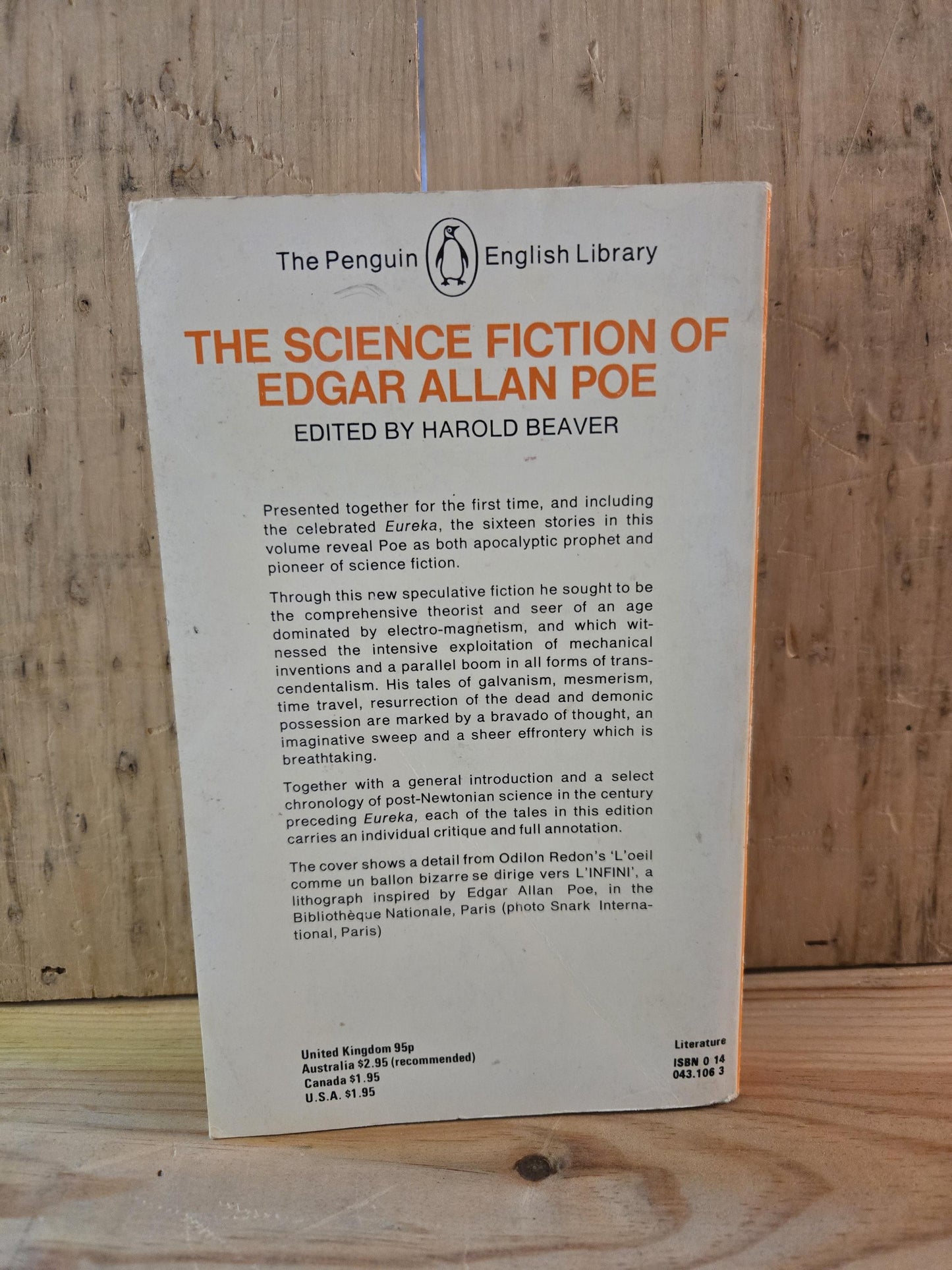 The Science Fiction of Edgar Allan Poe // Edited by Harold Beaver // 1978 // Vintage Paperback Sci-fi