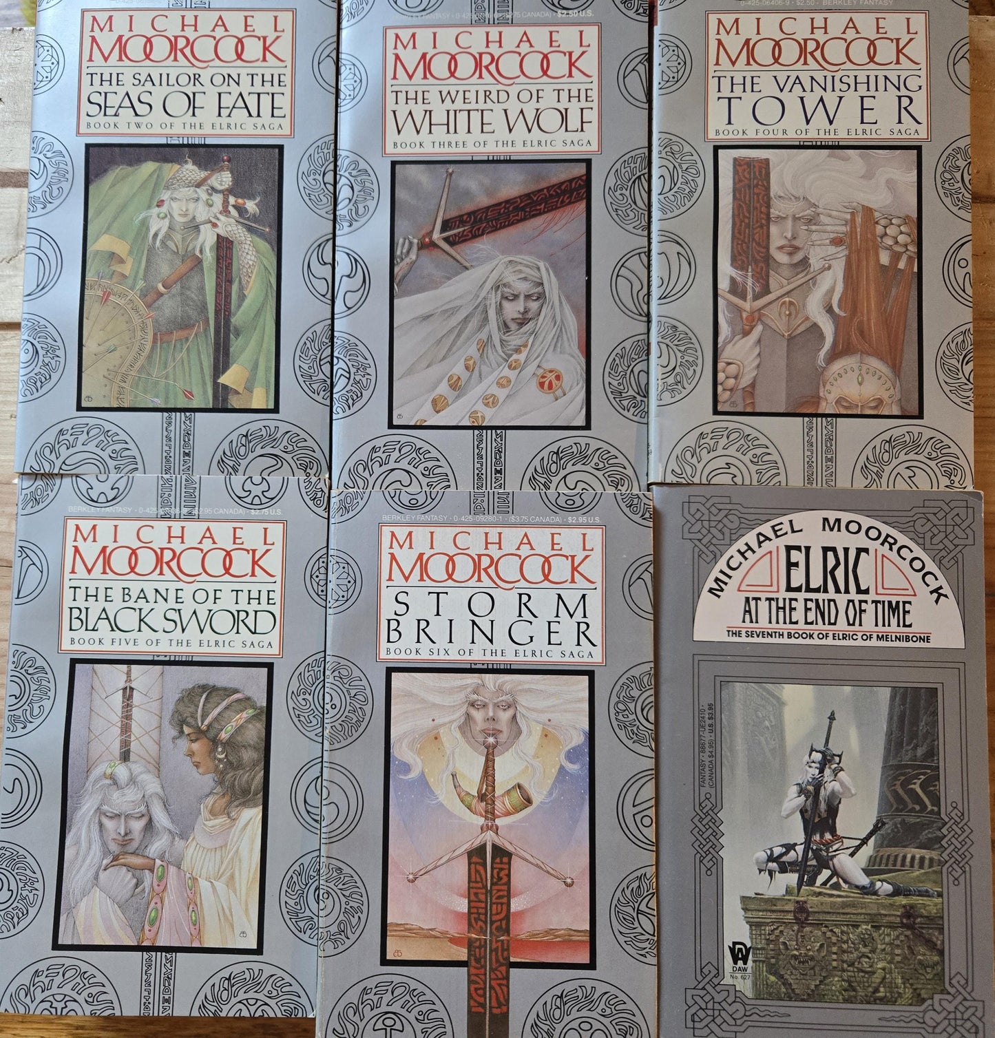 Elric Saga: Volumes 2-7 (6 Book Lot) // Michael Moorcock // 1980s // Vintage Paperback Fantasy
