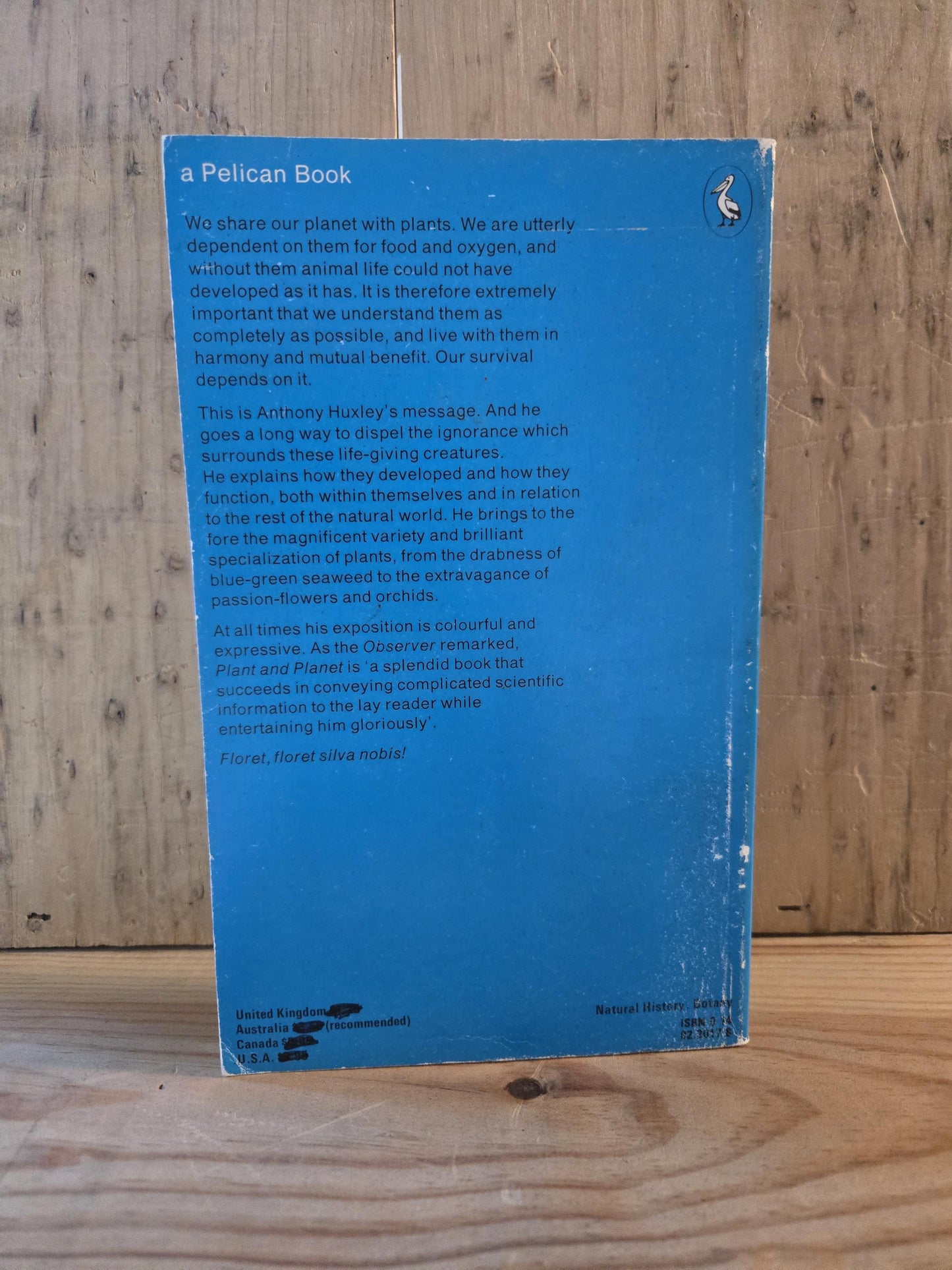 Plant and Planet // Anthony Huxley // 1978 // Vintage Paperback Botany Natural History