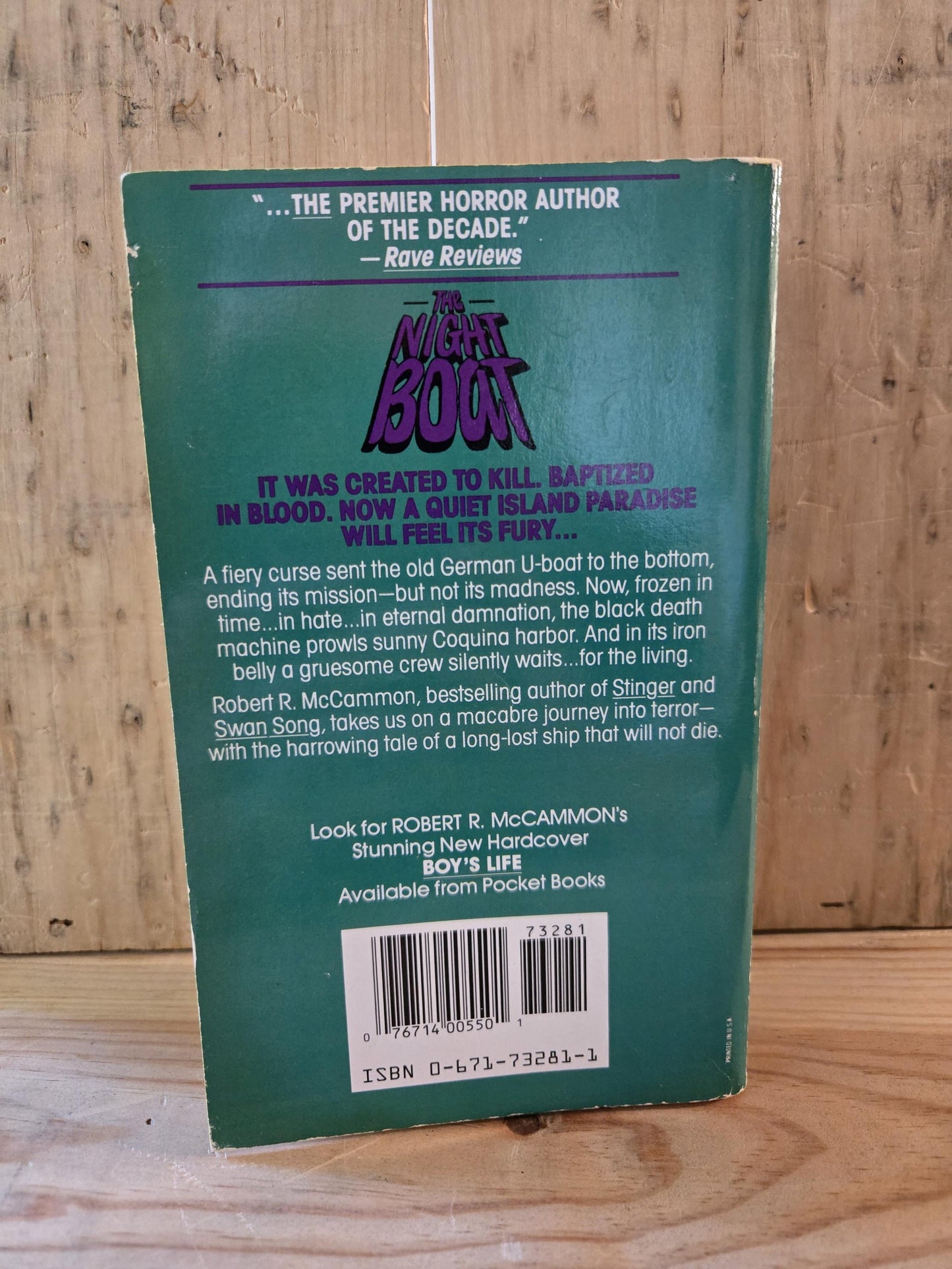 The Night Boat // Robert R. McCammon // 5th Printing 1988 // Vintage Paperback Horror