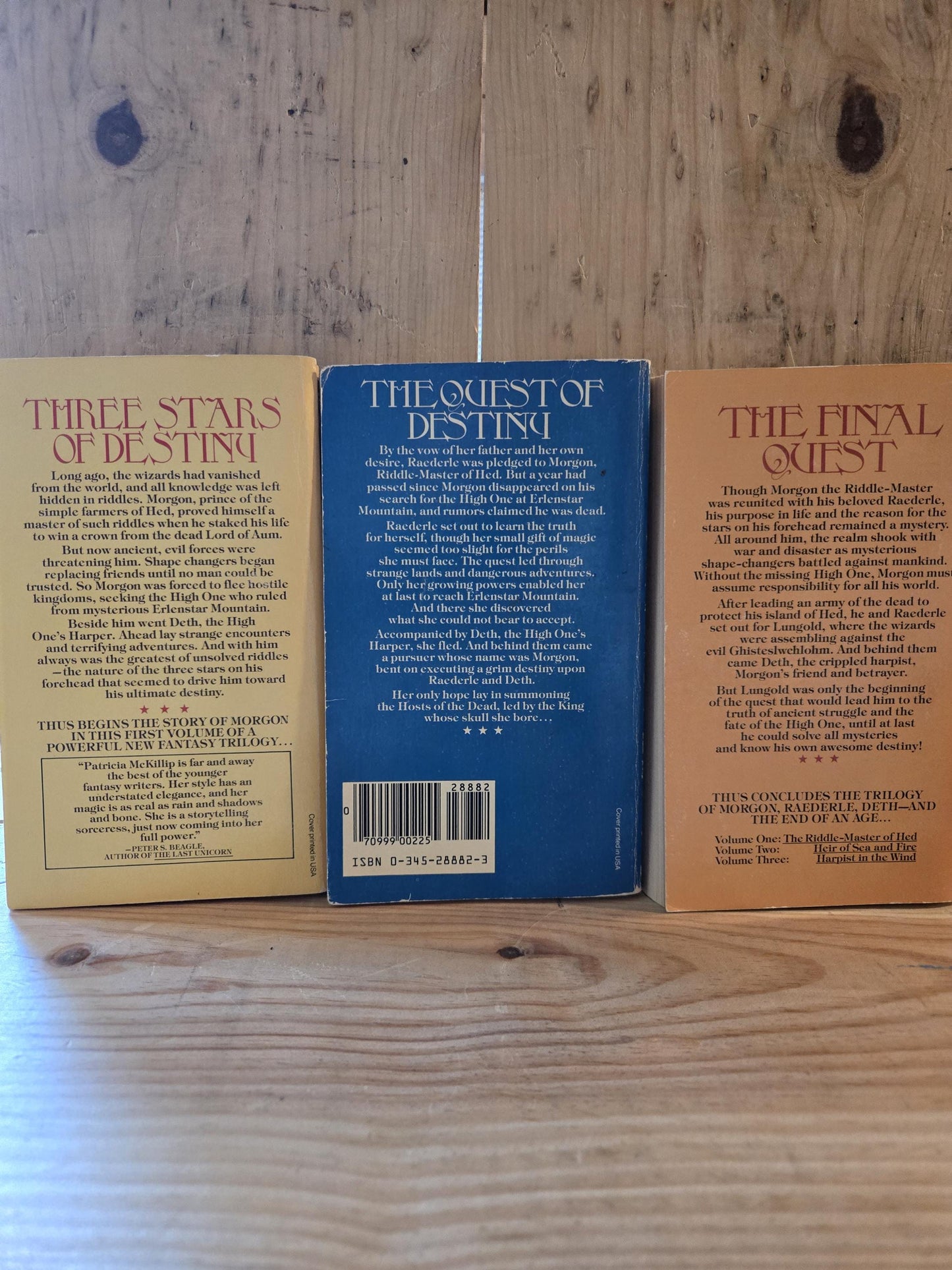 The Riddle Master Trilogy (3 Book Set) // Patricia A. McKillip // 1978 - 1981 // Vintage Paperback Fantasy