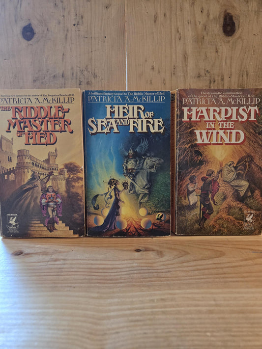 The Riddle Master Trilogy (3 Book Set) // Patricia A. McKillip // 1978 - 1981 // Vintage Paperback Fantasy