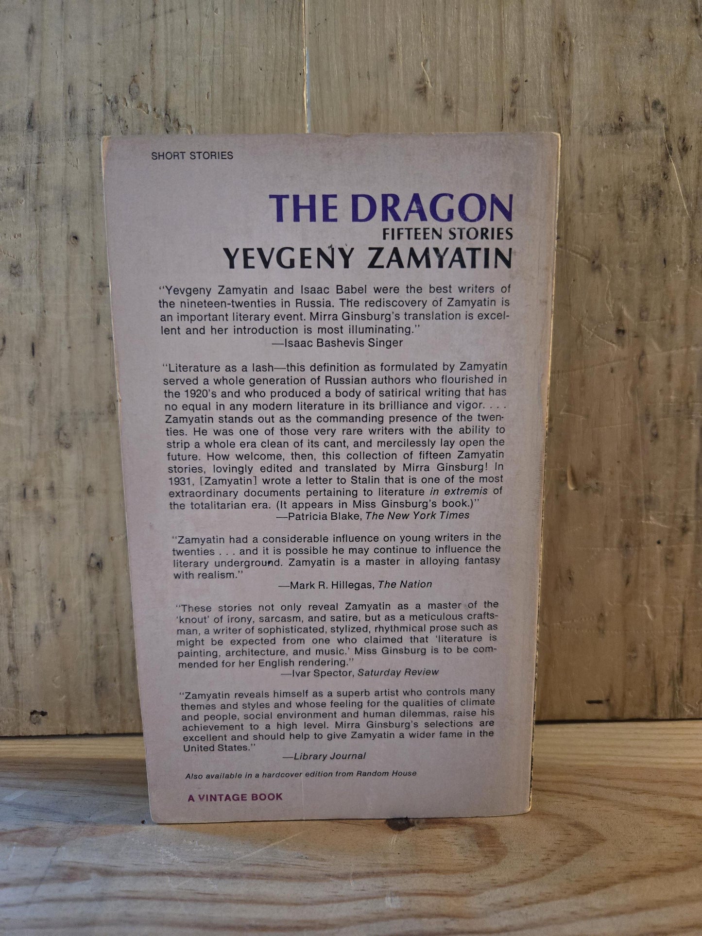 The Dragon: Fifteen Stories // Yevgeny Zamyatin // 1968 // Vintage Paperback