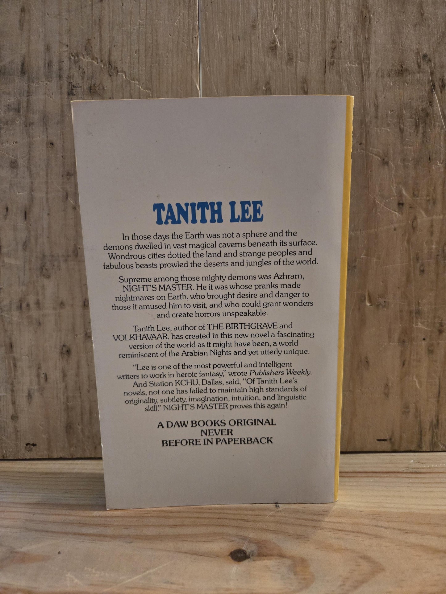 Night's Master // Tanith Lee // 3rd DAW Printing 1978 // Vintage Paperback Fantasy