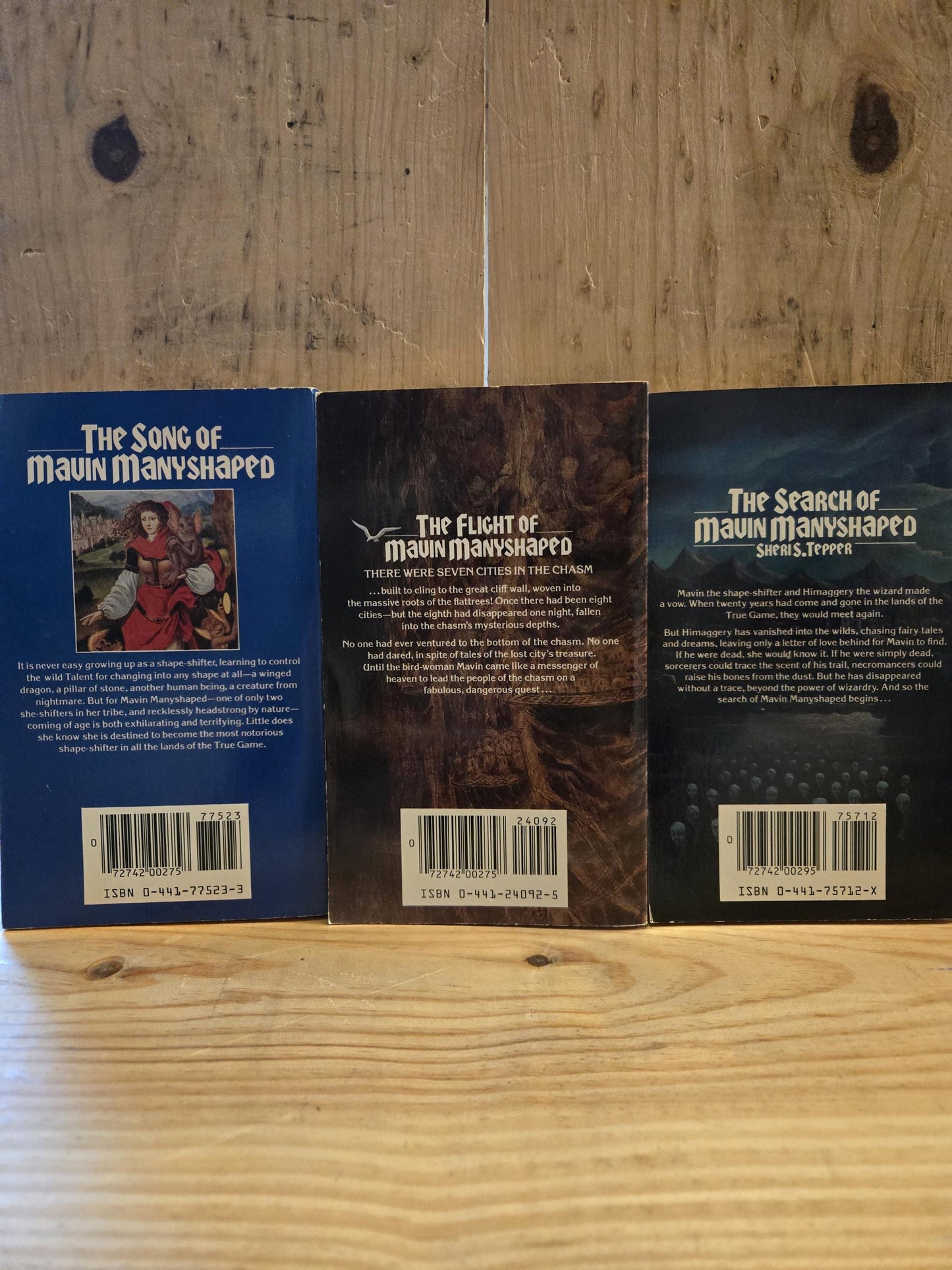 The Chronicles of Mavin Manyshaped (3 Book Set) // Sheri S. Tepper // 1st Printings 1985 // Vintage Paperback Fantasy
