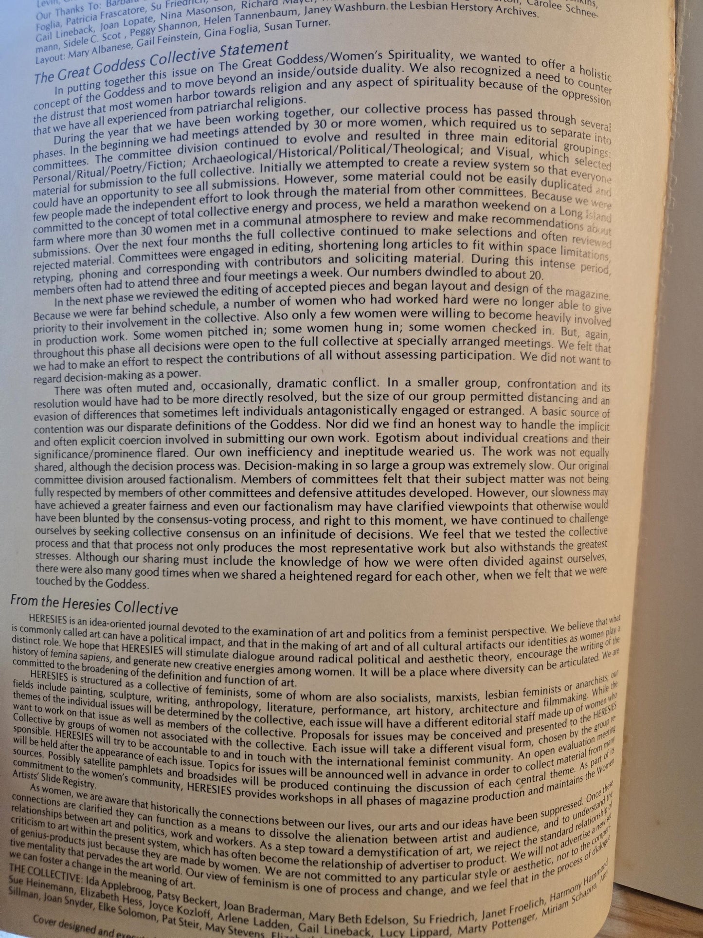 Heresies: The Great Goddess // Issue 5 1978 // Vintage Feminist Publication Art and Politics