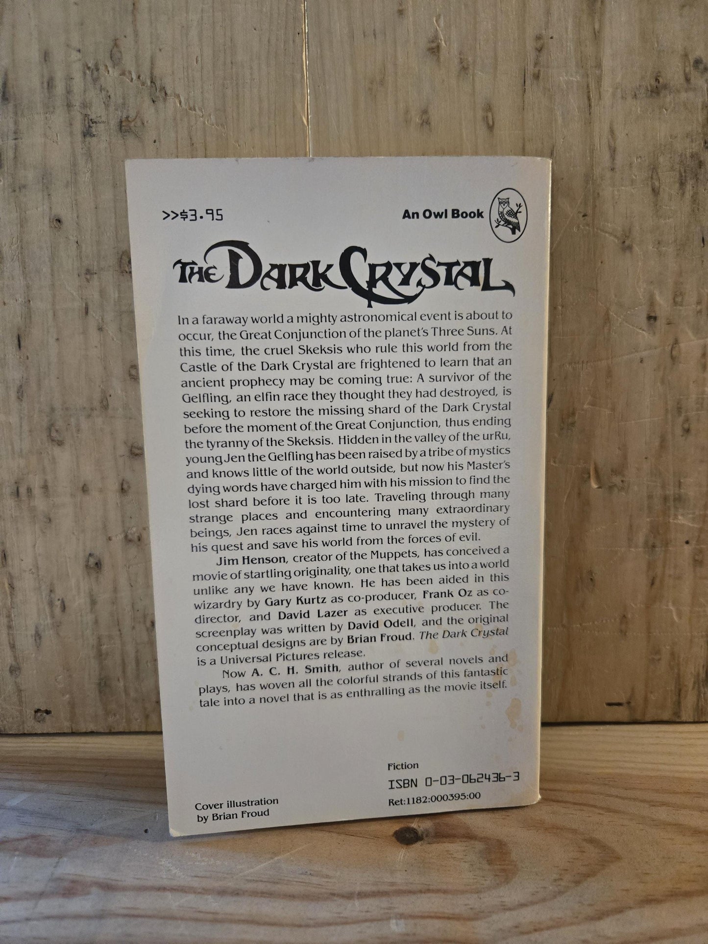 The Dark Crystal // A.C.H. Smith // 1st Printing 1982 // Vintage Paperback Fantasy