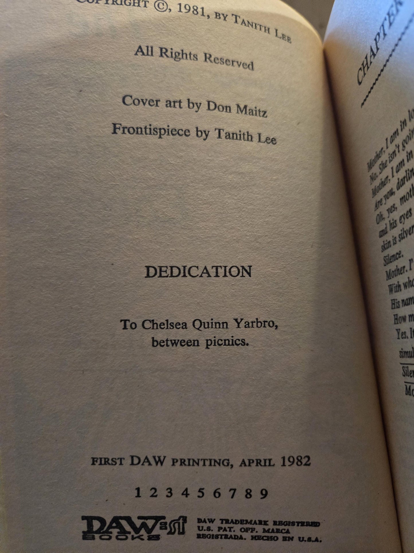 The Silver Metal Lover // Tanith Lee // 1st DAW Printing 1982 // Vintage Paperback Sci-fi