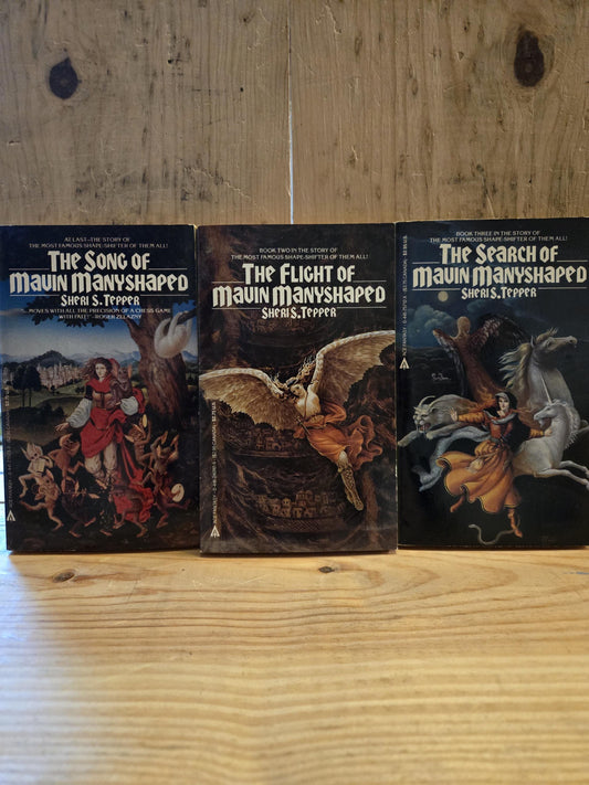 The Chronicles of Mavin Manyshaped (3 Book Set) // Sheri S. Tepper // 1st Printings 1985 // Vintage Paperback Fantasy