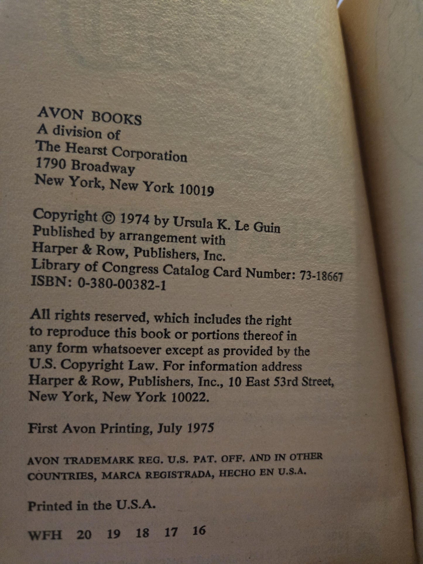 The Dispossessed // Ursula K. Le Guin // 16th Printing 1975 // Vintage Paperback Sci-fi