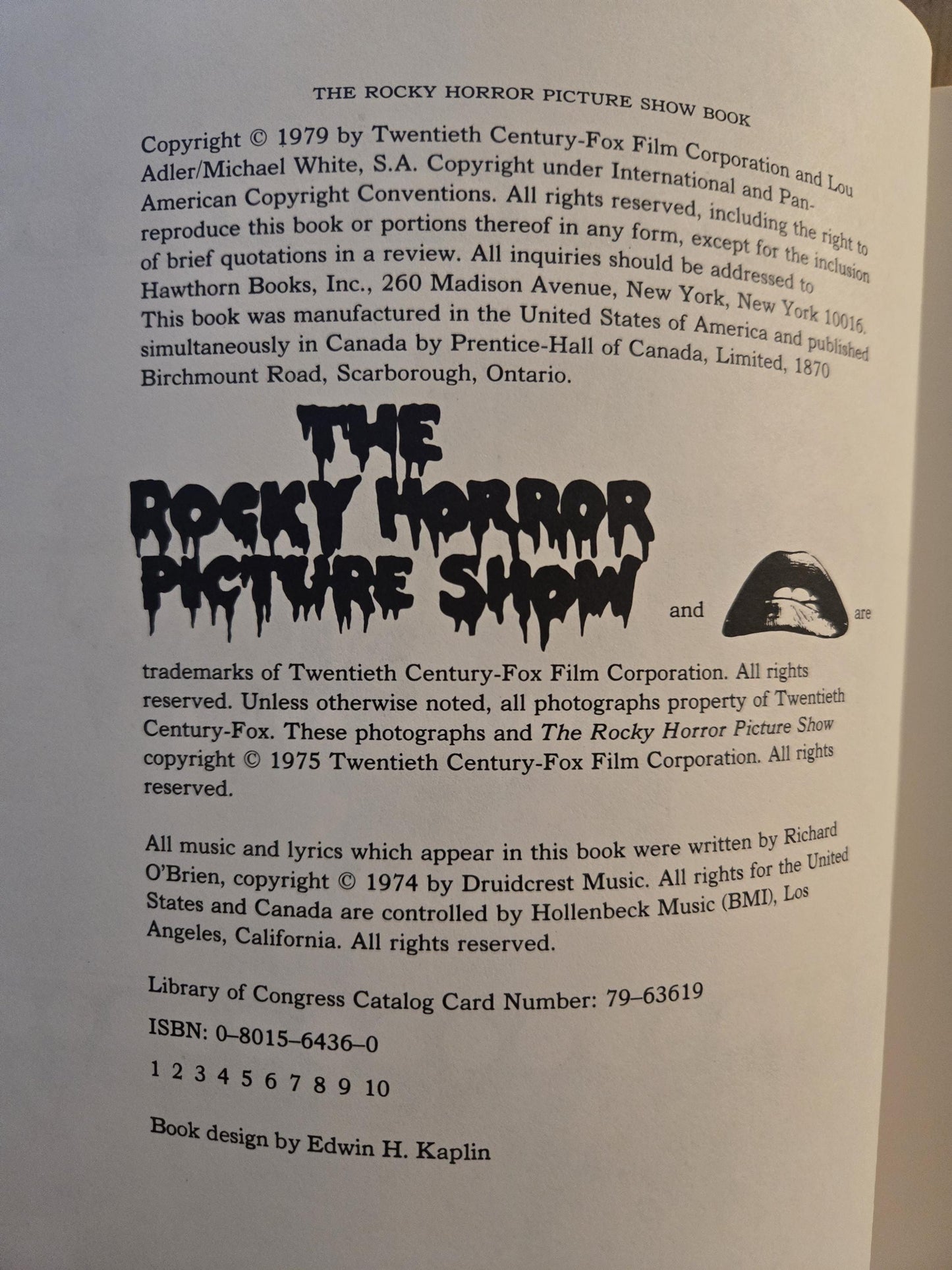 The Rocky Horror Picture Show Book // Bill Henkin // 1979 // Vintage Paperback