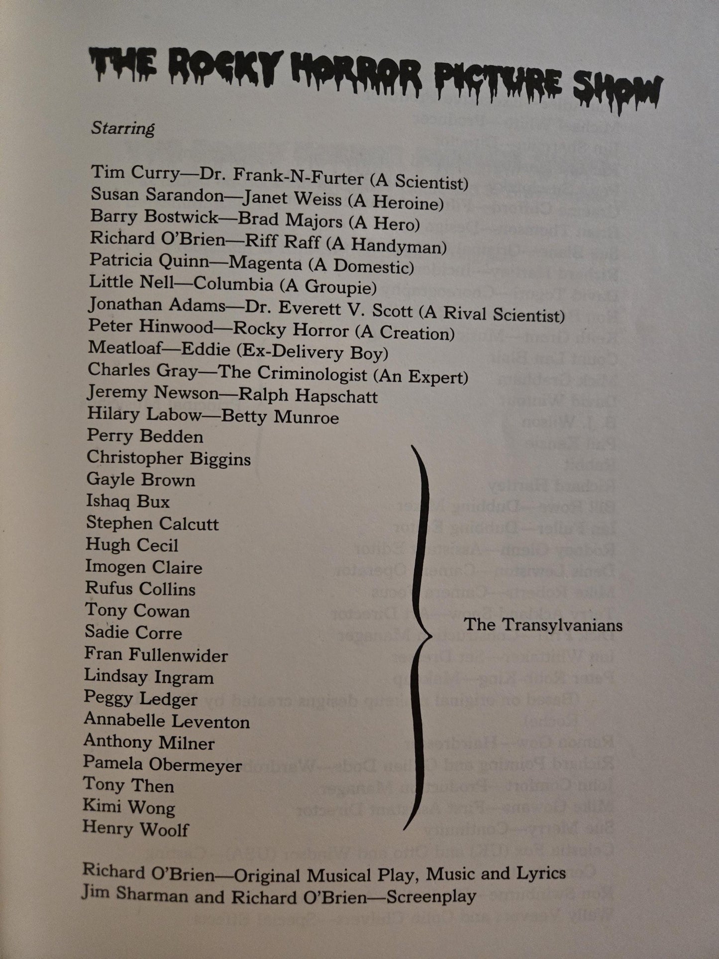 The Rocky Horror Picture Show Book // Bill Henkin // 1979 // Vintage Paperback