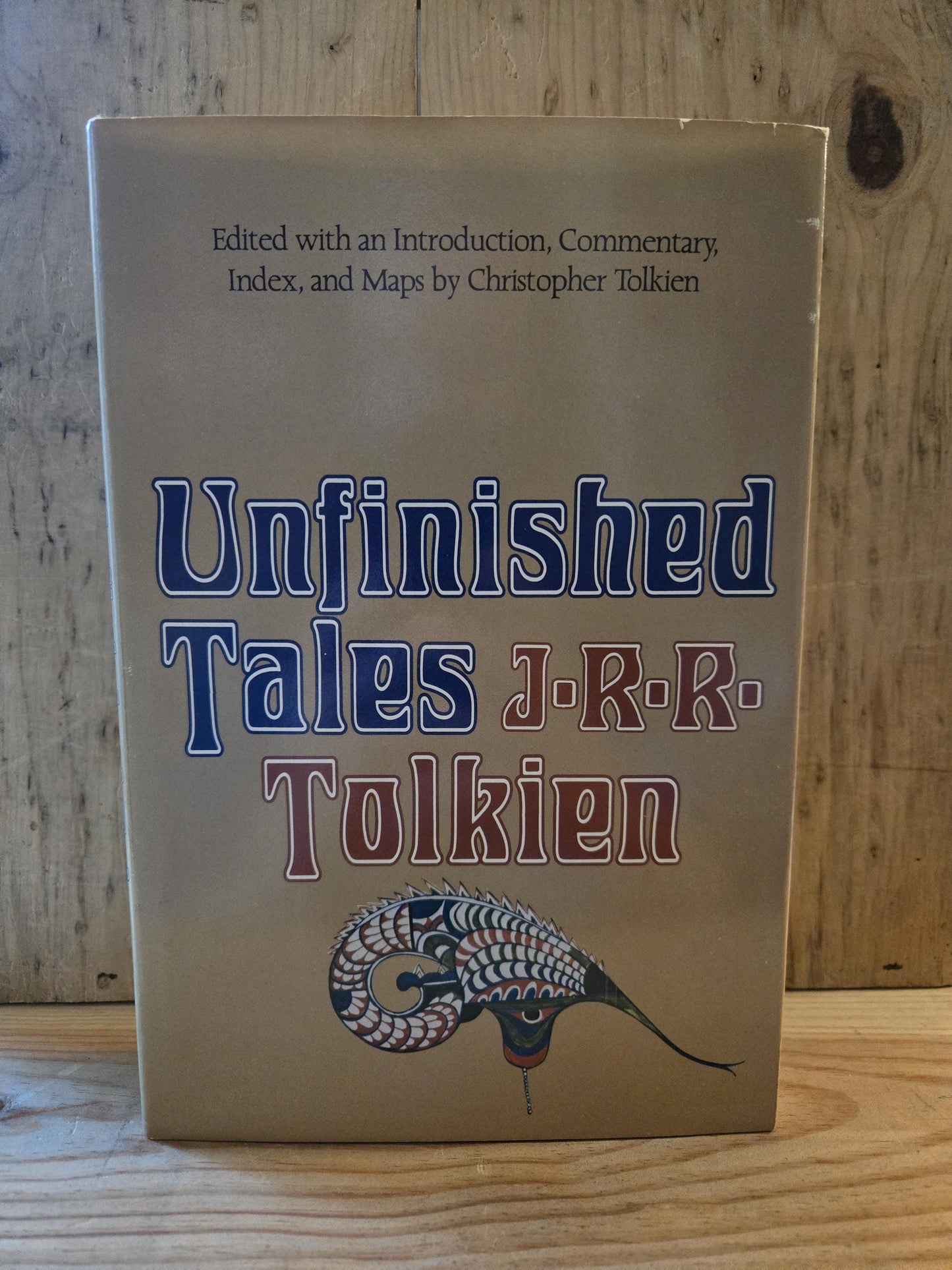 Unfinished Tales // J.R.R Tolkien // 1st American Edition 1st Printing 1980 // Vintage Hardcover Fantasy with Map