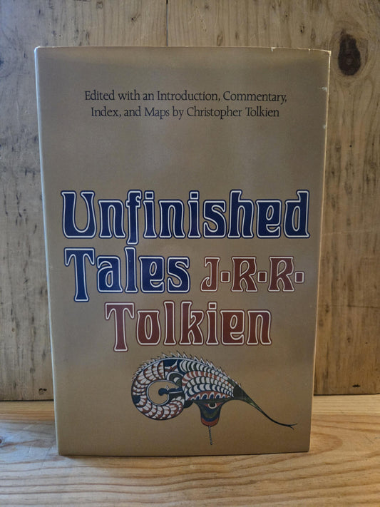 Unfinished Tales // J.R.R Tolkien // 1st American Edition 1st Printing 1980 // Vintage Hardcover Fantasy with Map