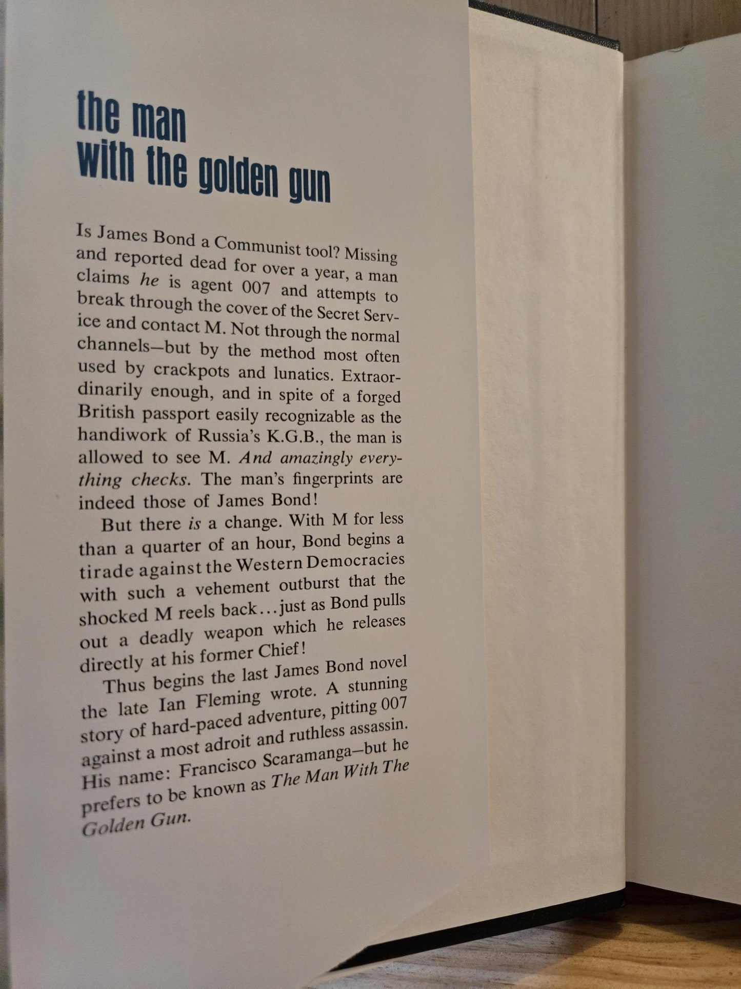 The Man with the Golden Gun // Ian Fleming // Book Club Edition 1960s // Vintage Hardcover James Bond