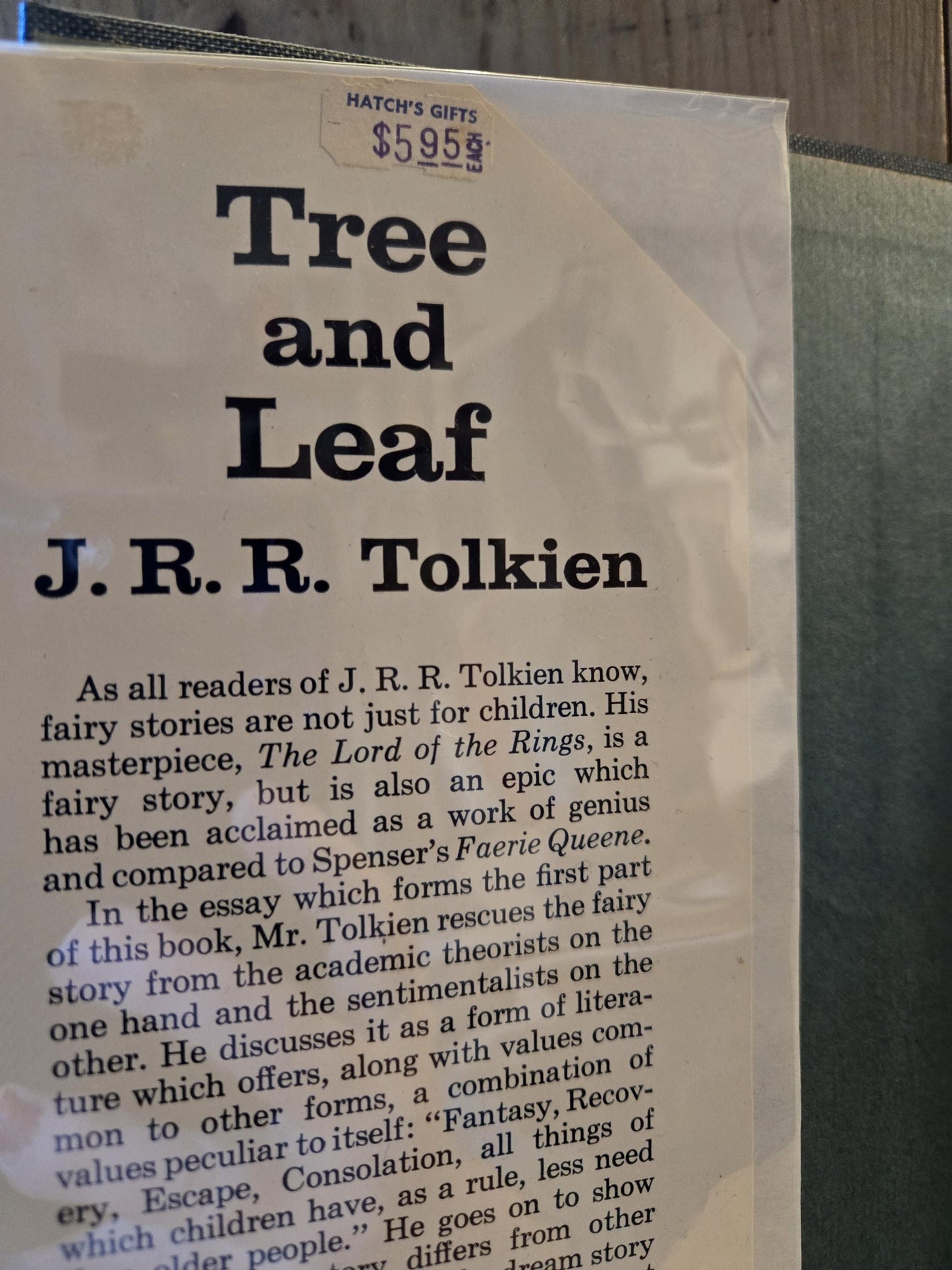 Tree and Leaf // J.R.R. Tolkien // 1st Printing 1st American Edition 1965 // Vintage Hardcover Fantasy